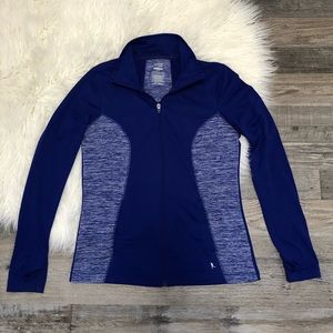 Danskin Now Semi-fitted Long Sleeve Zip Front Jacket with Thumbholes Size M